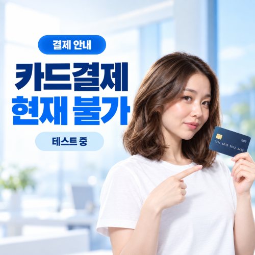 결제 안내 — 카드결제는 현재 테스트 중입니다